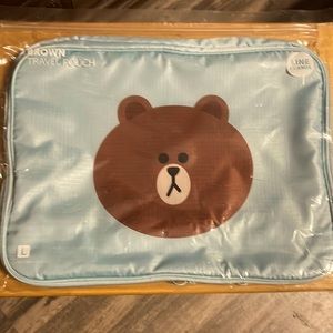 Line Friends Brown the Bear travel pouch